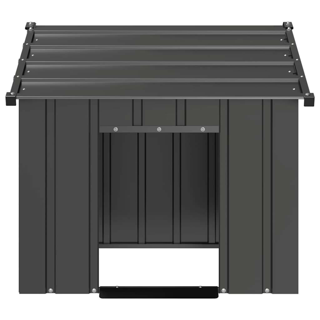 Casota para cães com telhado 85x107x81 cm aço galvanizado
