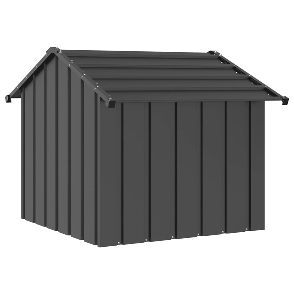 Casota para cães com telhado 85x107x81 cm aço galvanizado