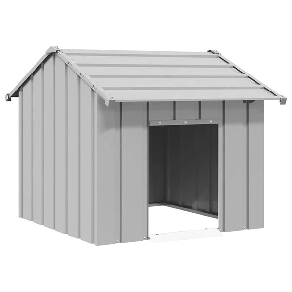 Casota para cães com telhado 85x107x81 cm aço galvanizado