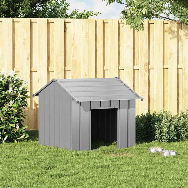 Casota para cães com telhado 85x107x81 cm aço galvanizado
