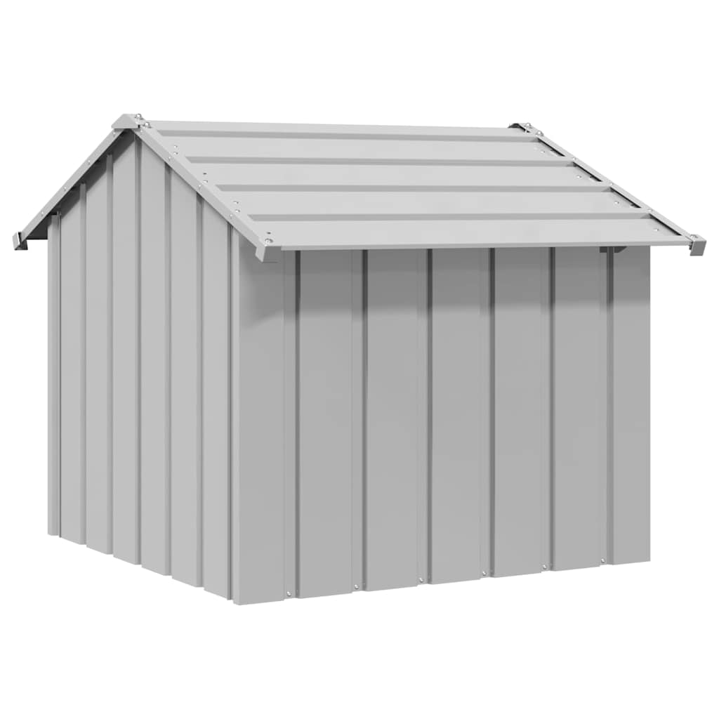 Casota para cães com telhado 85x107x81 cm aço galvanizado