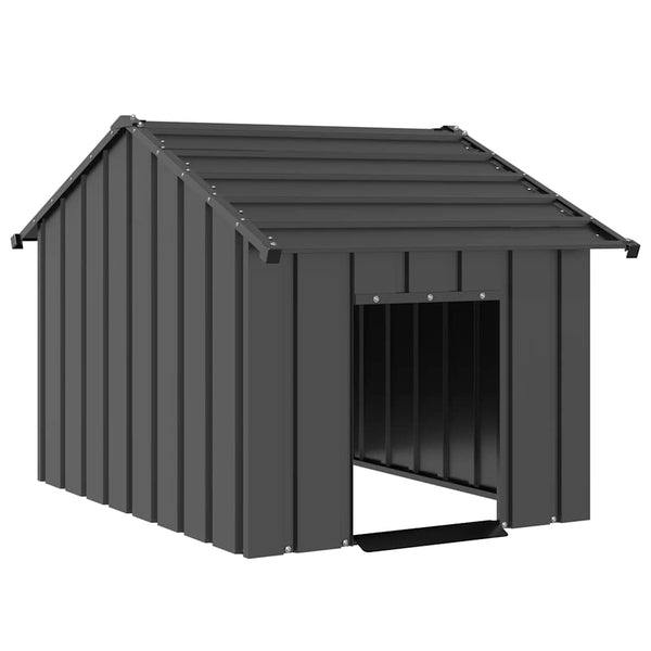 Casota para cães com telhado 83x130x85 cm aço galvanizado