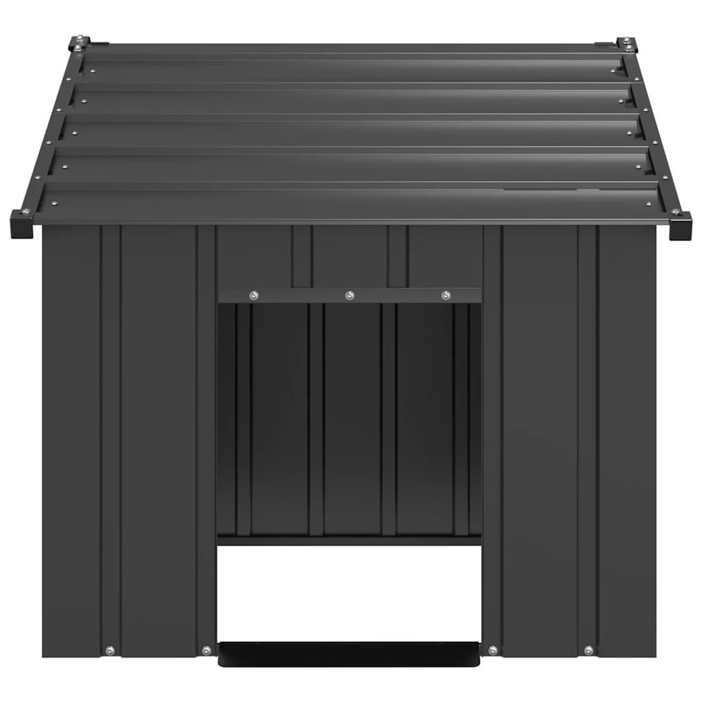 Casota para cães com telhado 83x130x85 cm aço galvanizado