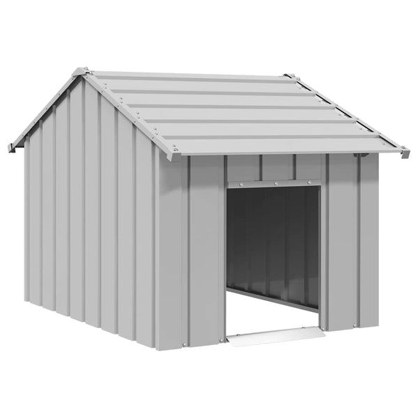 Casota para cães com telhado 83x130x85 cm aço galvanizado