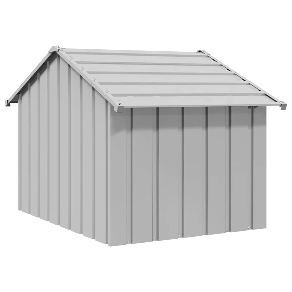 Casota para cães com telhado 83x130x85 cm aço galvanizado