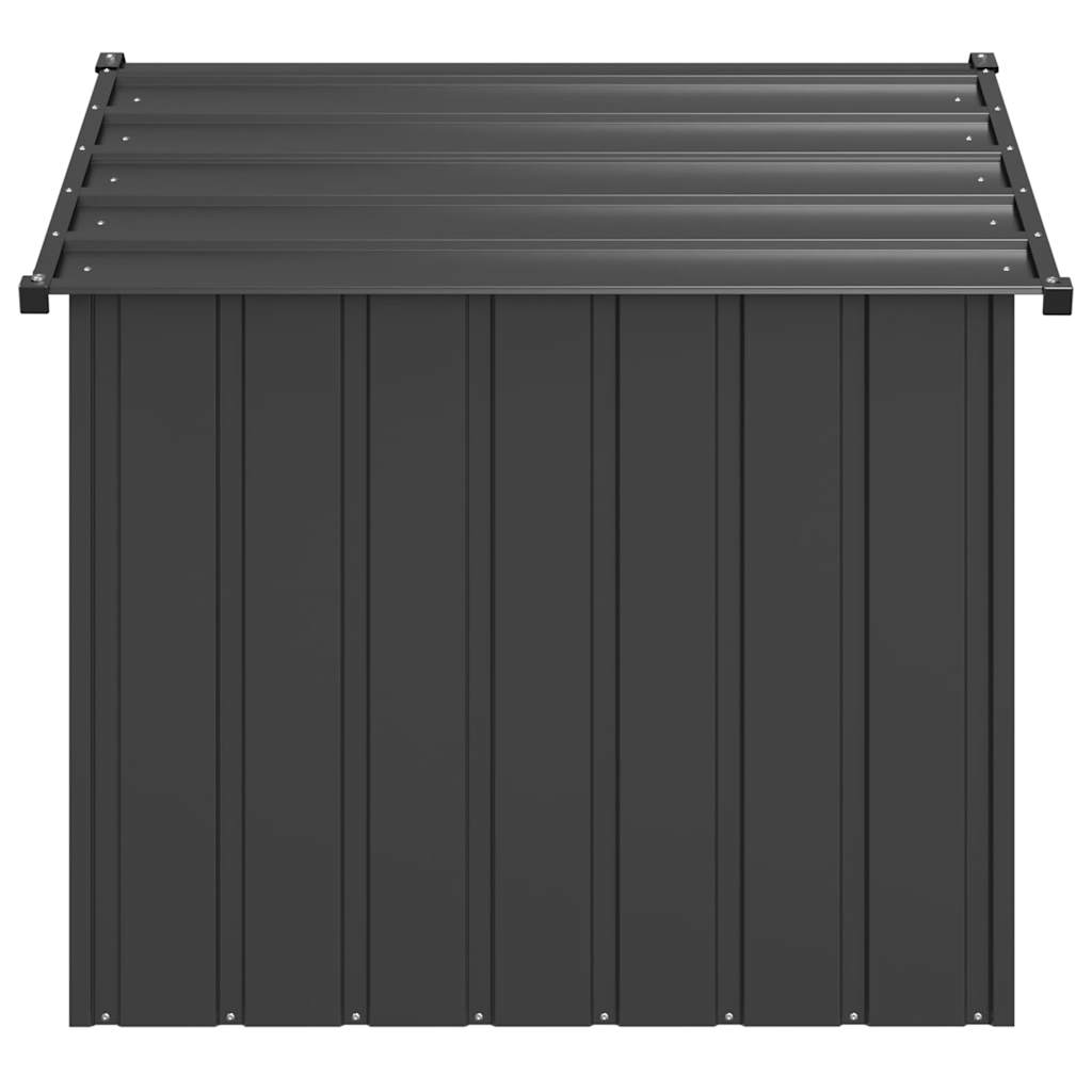 Casota para cães com telhado 131x101x102 cm aço galvanizado