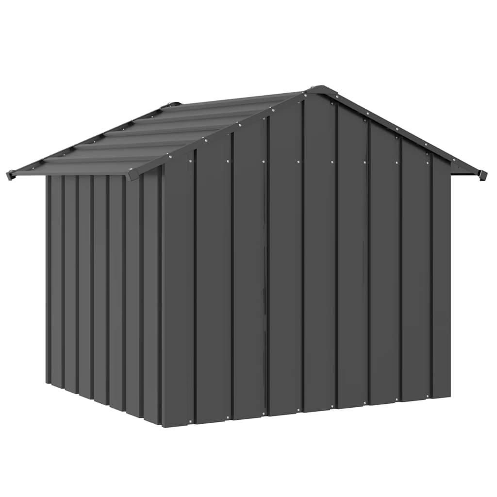 Casota para cães com telhado 131x101x102 cm aço galvanizado
