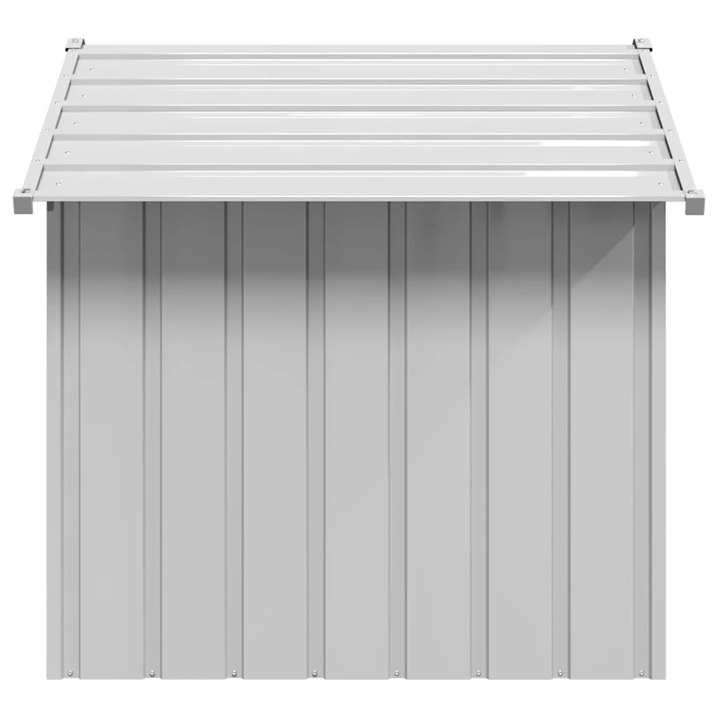 Casota para cães com telhado 131x101x102 cm aço galvanizado