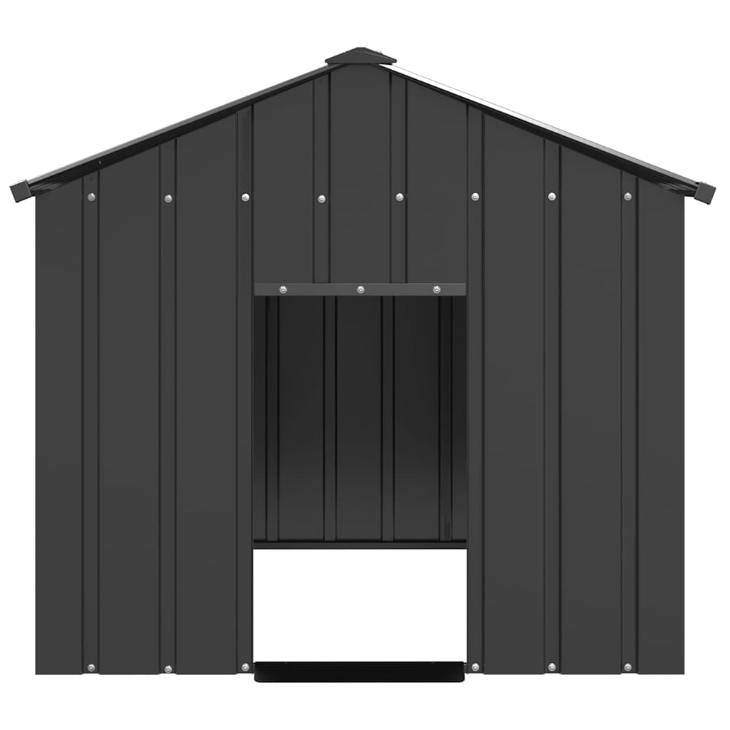 Casota para cães com telhado 113x153x101 cm aço galvanizado