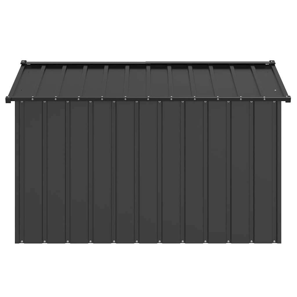 Casota para cães com telhado 113x153x101 cm aço galvanizado