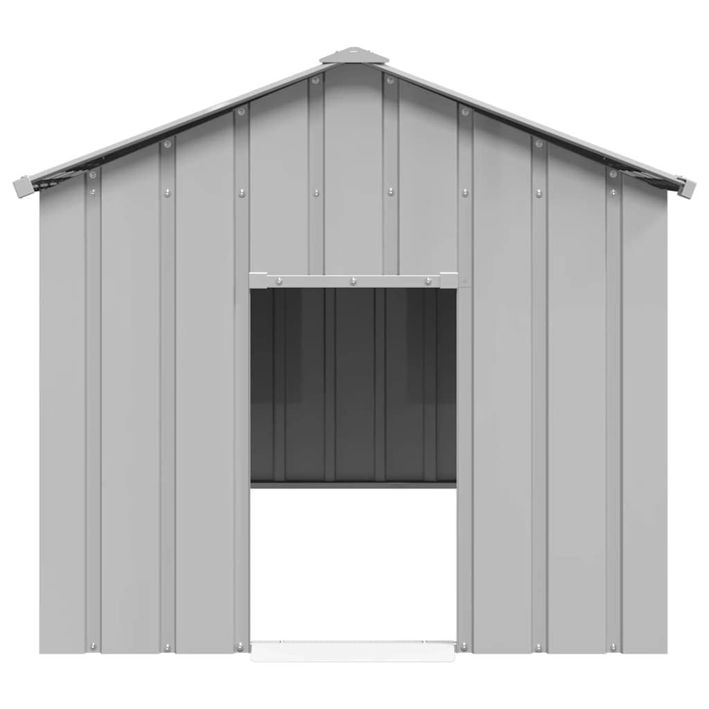 Casota para cães com telhado 113x153x101 cm aço galvanizado