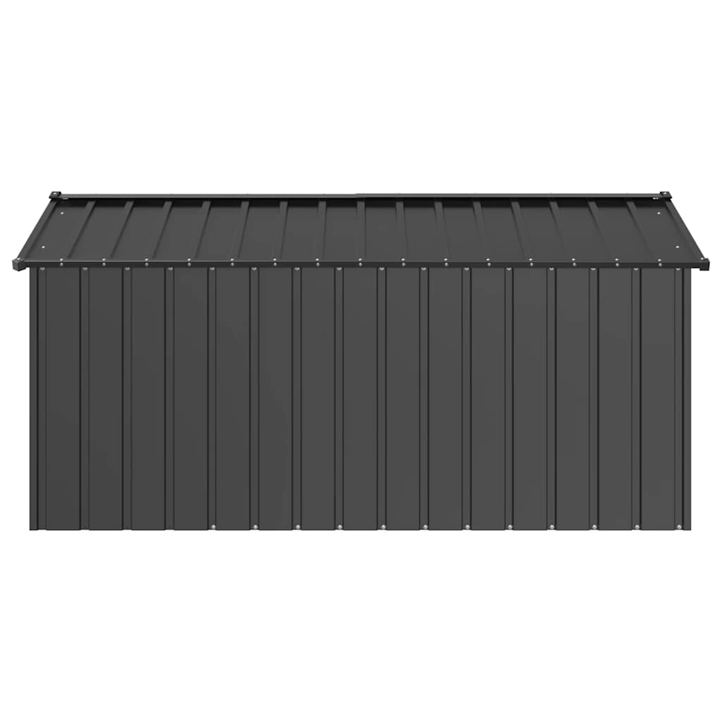 Casota para cães com telhado 114x202x101 cm aço galvanizado