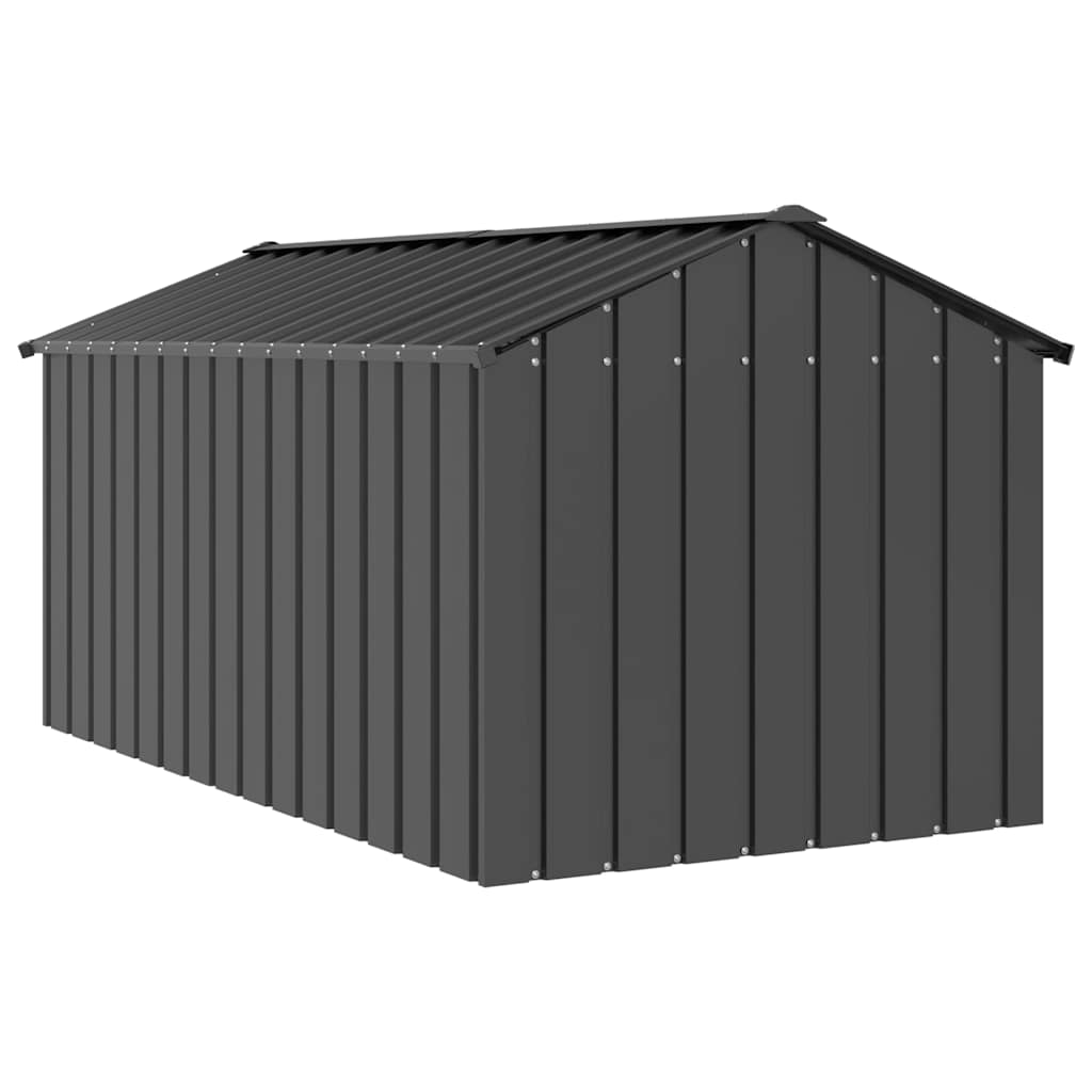 Casota para cães com telhado 114x202x101 cm aço galvanizado