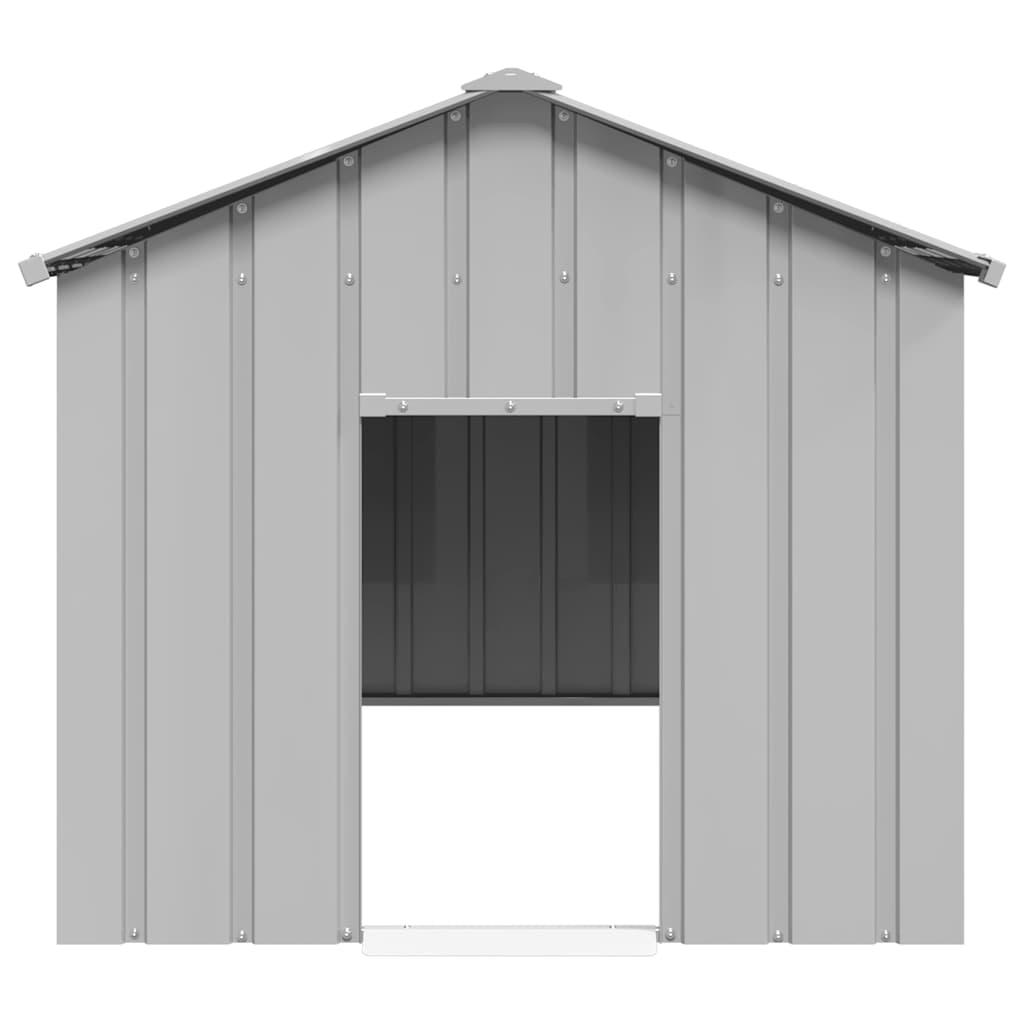 Casota para cães com telhado 114x202x101 cm aço galvanizado