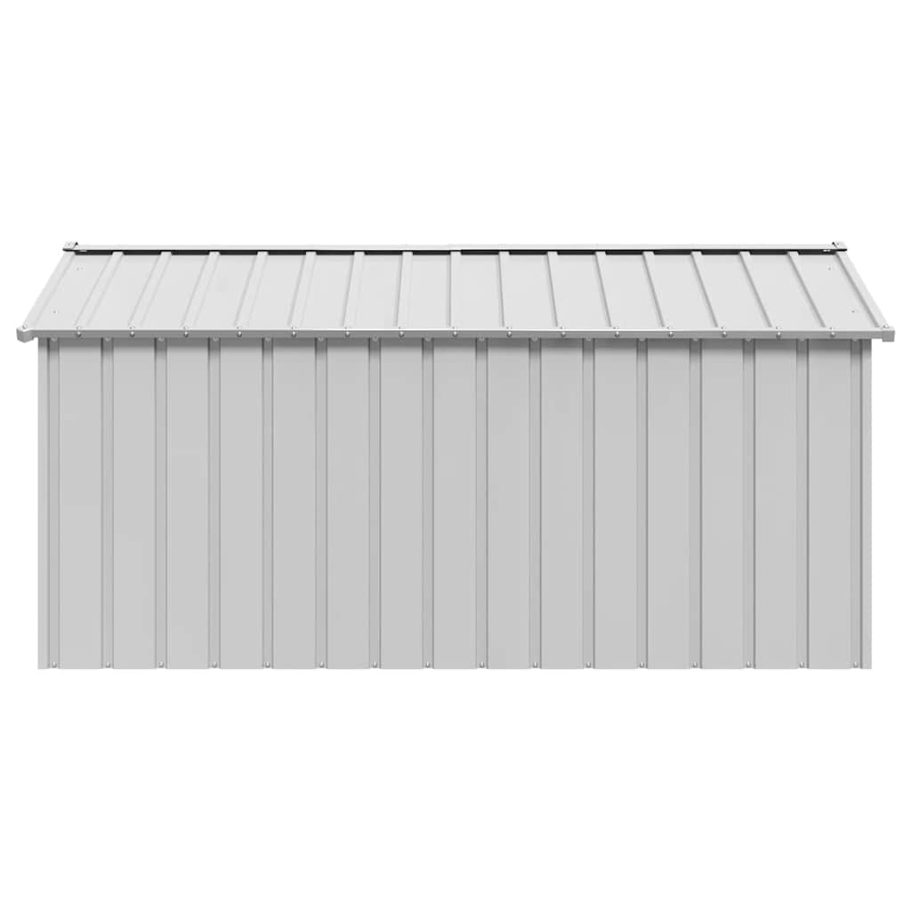 Casota para cães com telhado 114x202x101 cm aço galvanizado