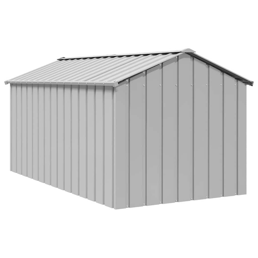 Casota para cães com telhado 114x202x101 cm aço galvanizado