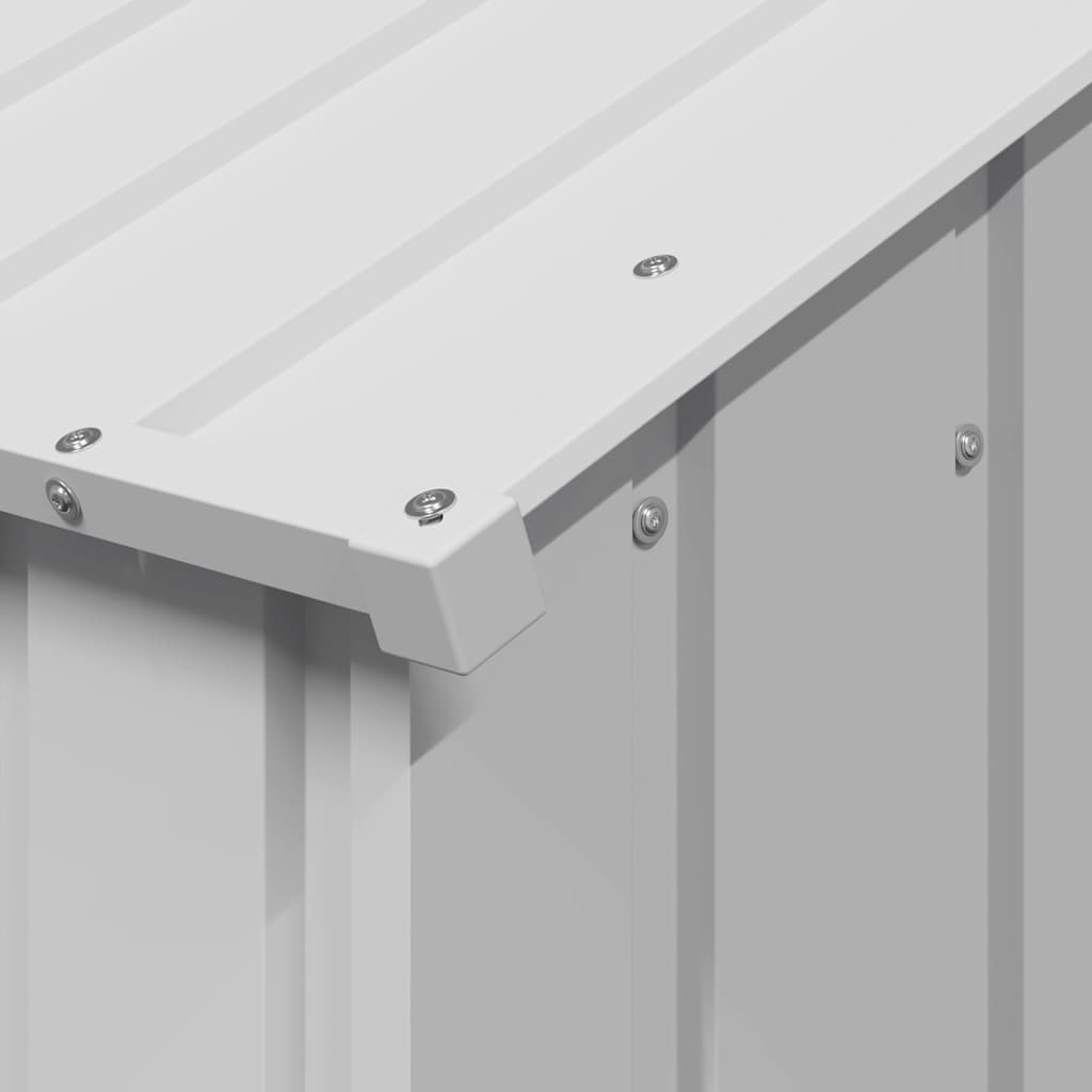 Casota para cães com telhado 114x202x101 cm aço galvanizado