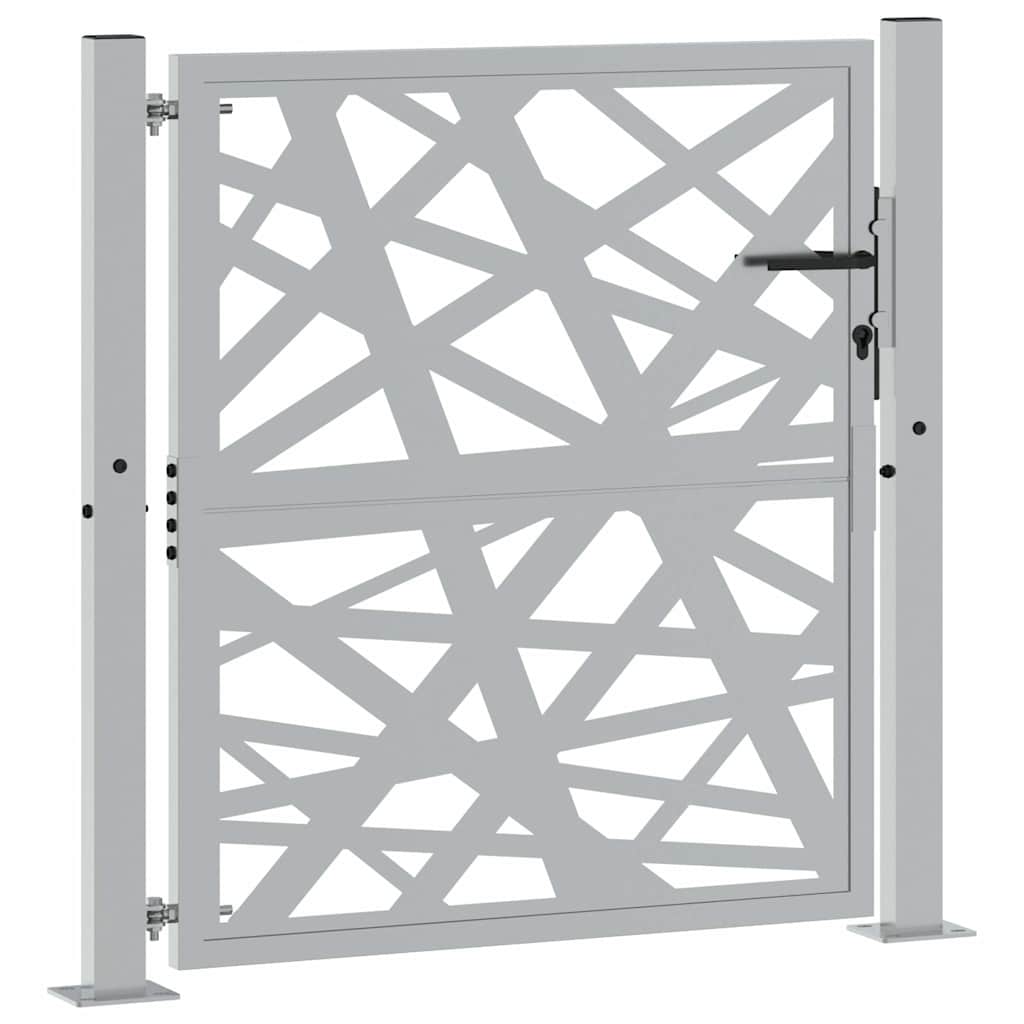 Portão de jardim 105x105 cm design de luz em aço resistente