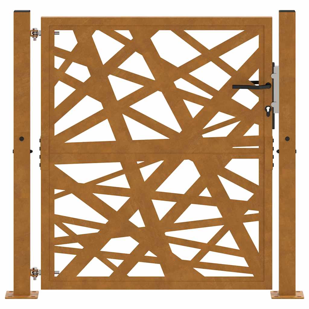 Portão de jardim 105x105 cm design de luz em aço resistente