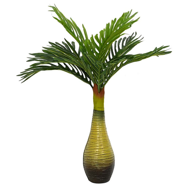 Planta de palmeira artificial 9 folhas 70 cm verde