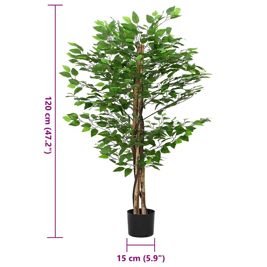 Planta de Ficus artificial 788 folhas 120 cm verde