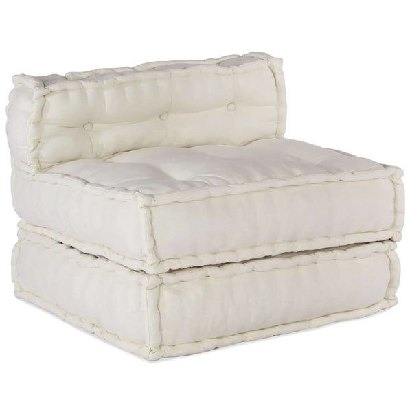 Pufe modular 70x70x54 cm tecido creme