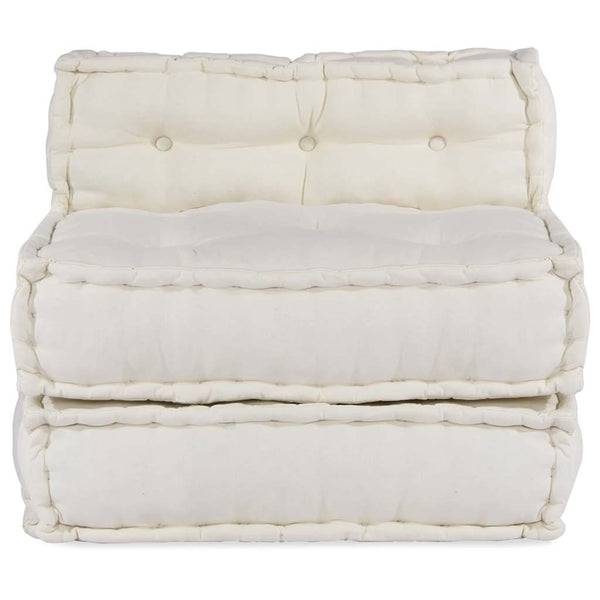 Pufe modular 70x70x54 cm tecido creme