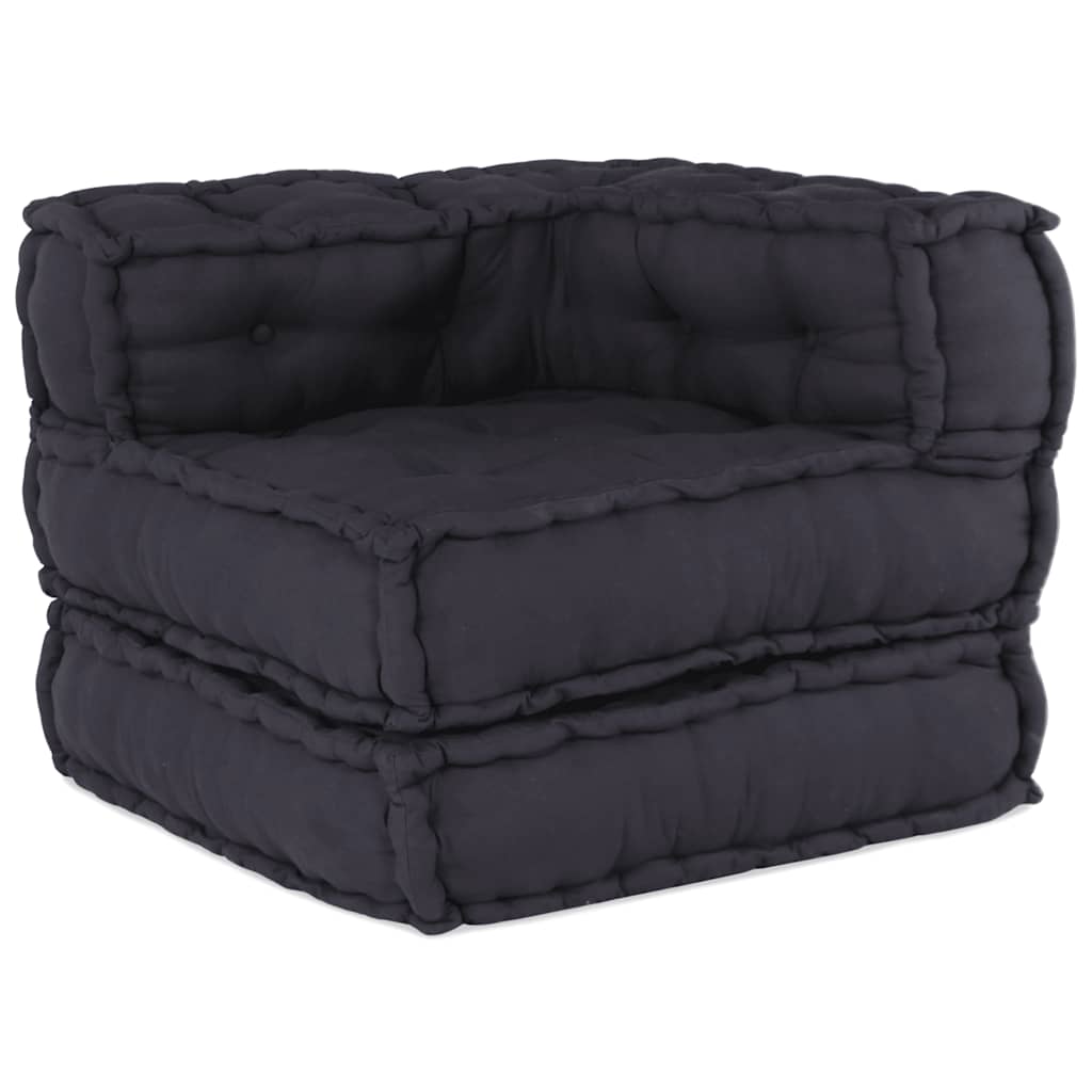 Pufe modular 70x70x54 cm tecido antracite