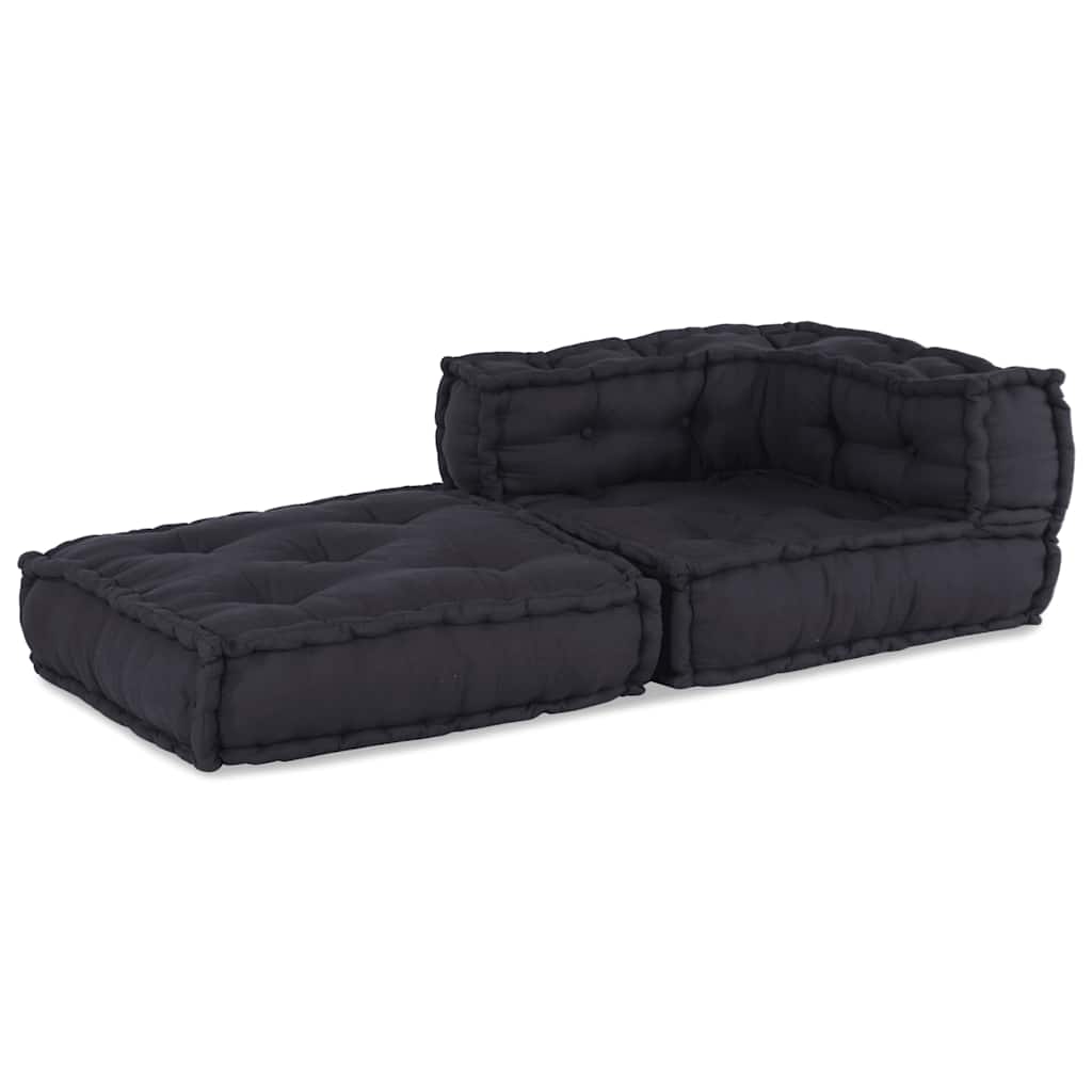 Pufe modular 70x70x54 cm tecido antracite
