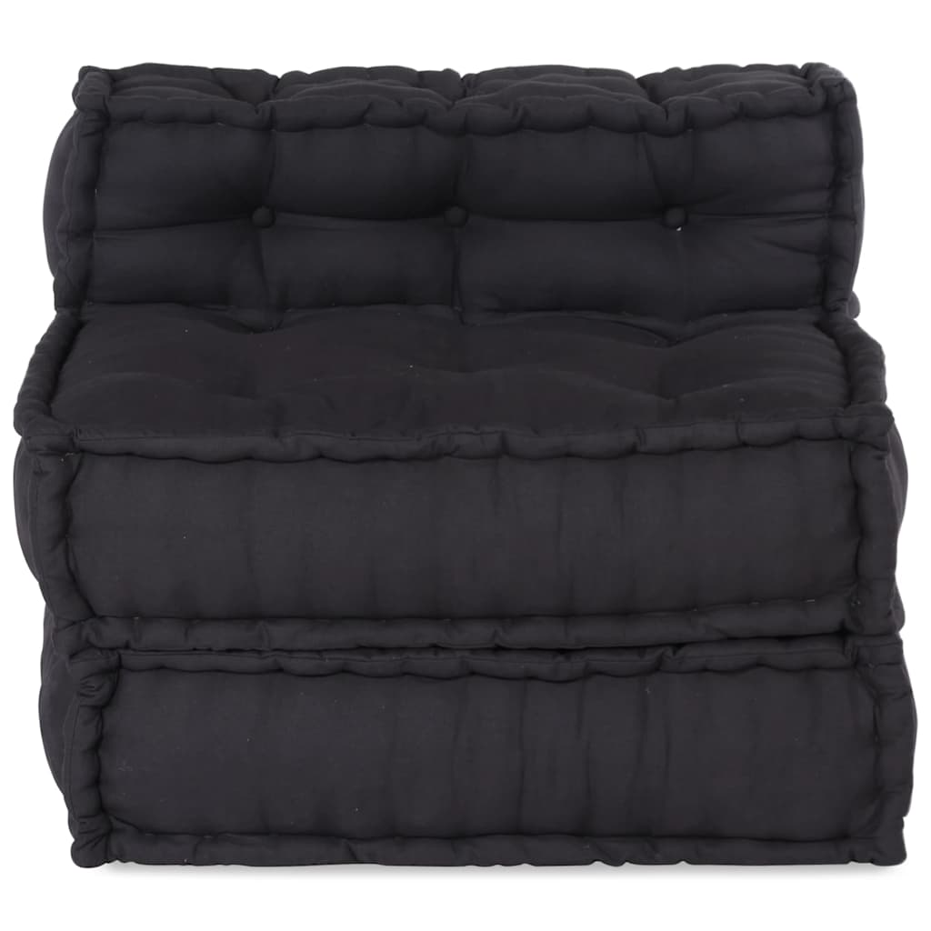Pufe modular 70x70x54 cm tecido antracite