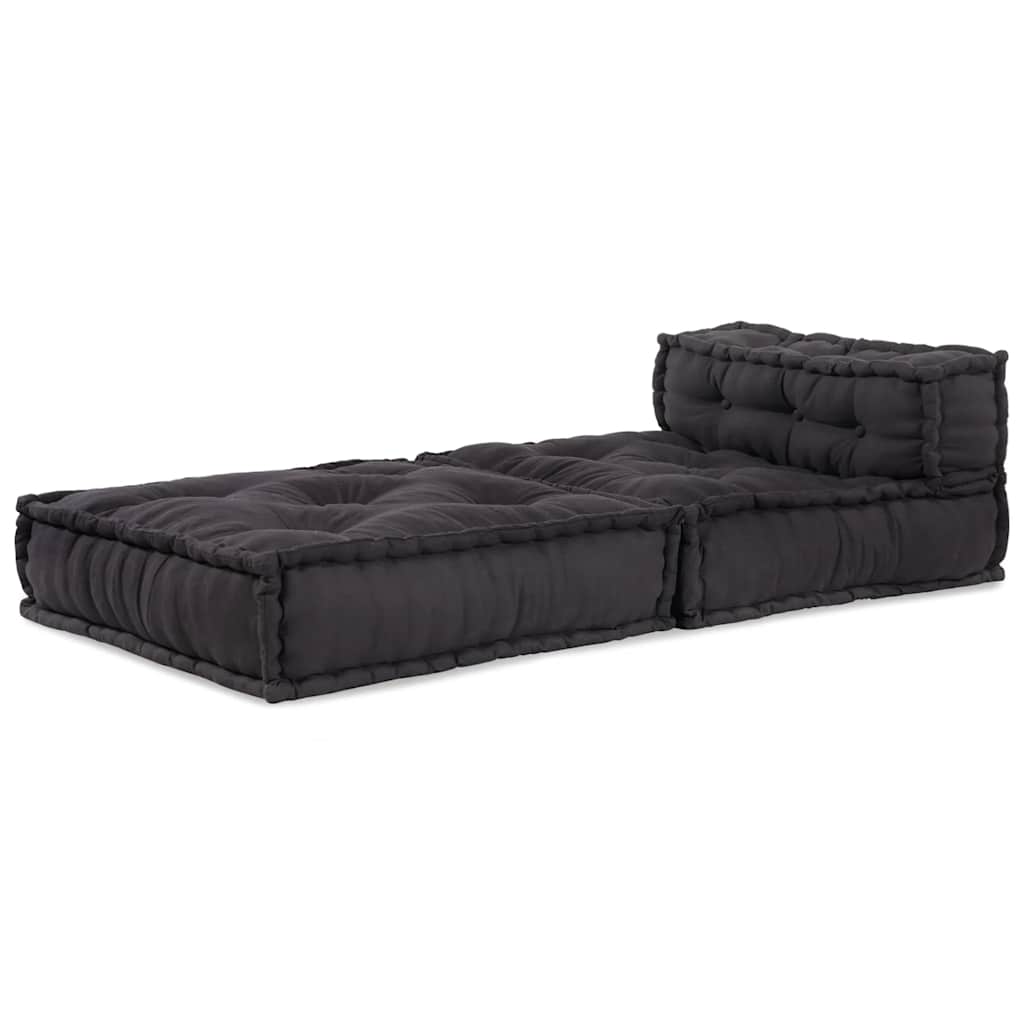 Pufe modular 70x70x54 cm tecido antracite
