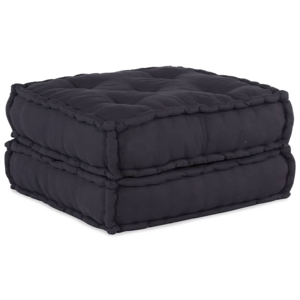 Pufe modular 70x70x36 cm tecido antracite
