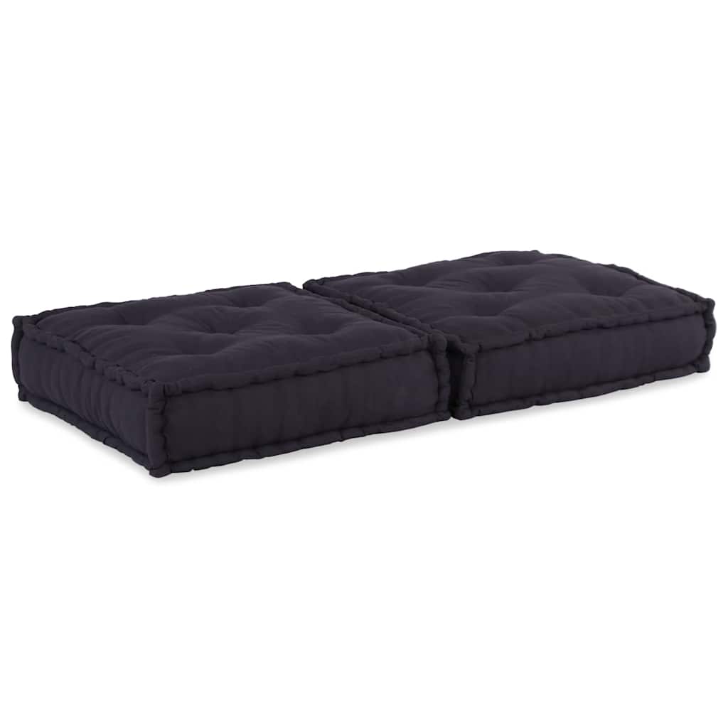 Pufe modular 70x70x36 cm tecido antracite