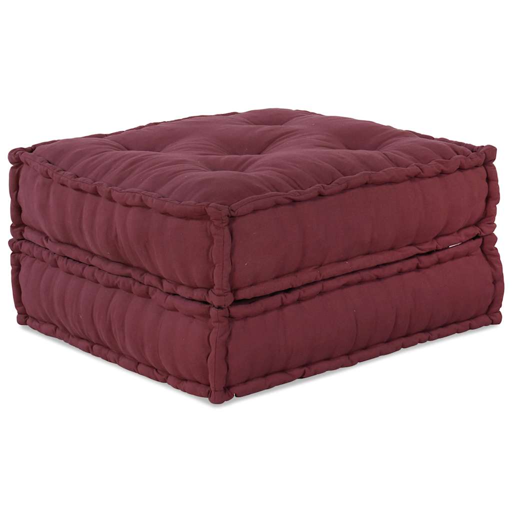 Pufe modular 70x70x36 cm tecido castanho