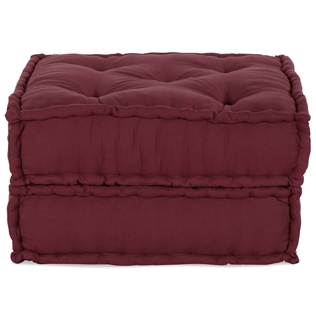 Pufe modular 70x70x36 cm tecido castanho