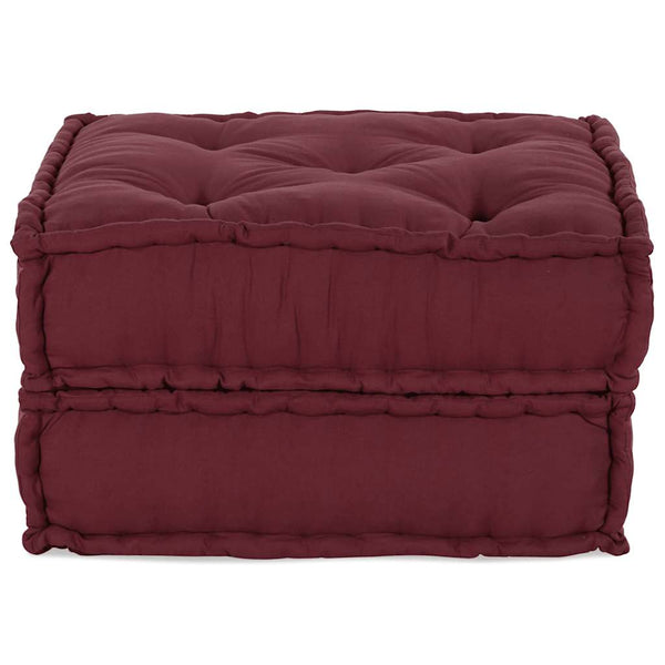 Pufe modular 70x70x36 cm tecido castanho
