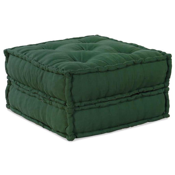 Pufe modular 70x70x36 cm tecido verde