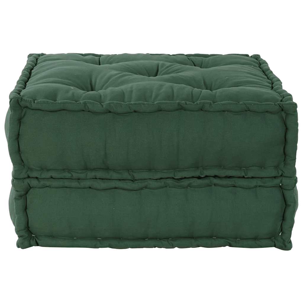 Pufe modular 70x70x36 cm tecido verde