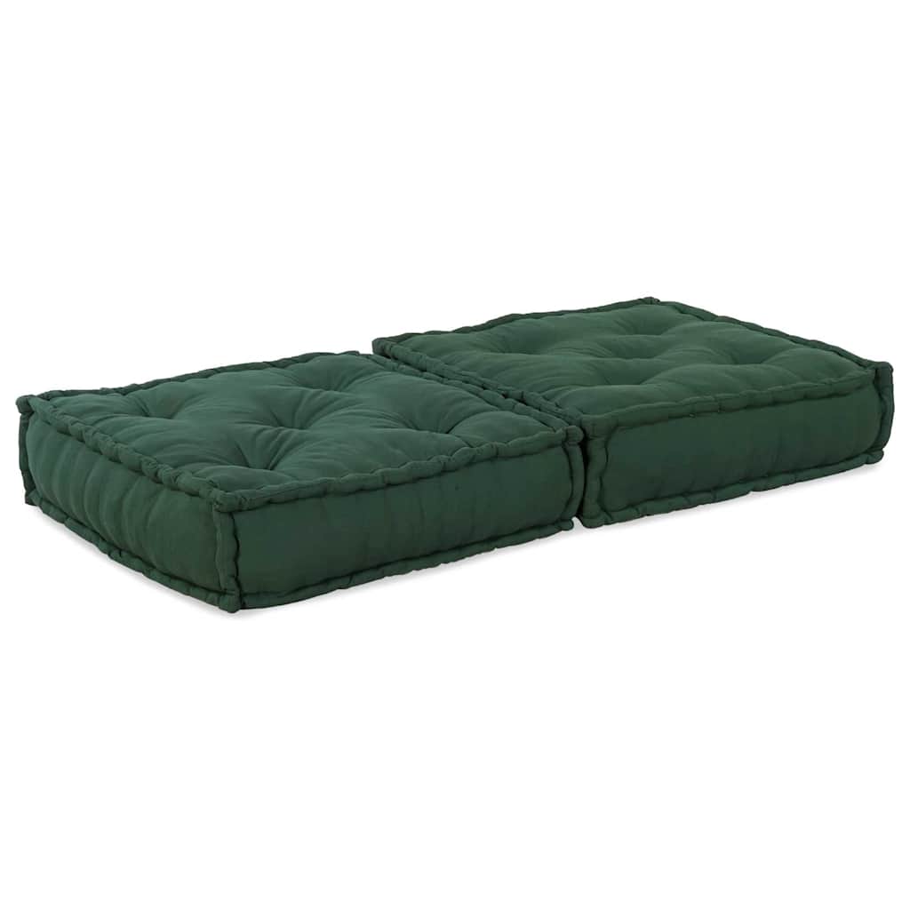 Pufe modular 70x70x36 cm tecido verde