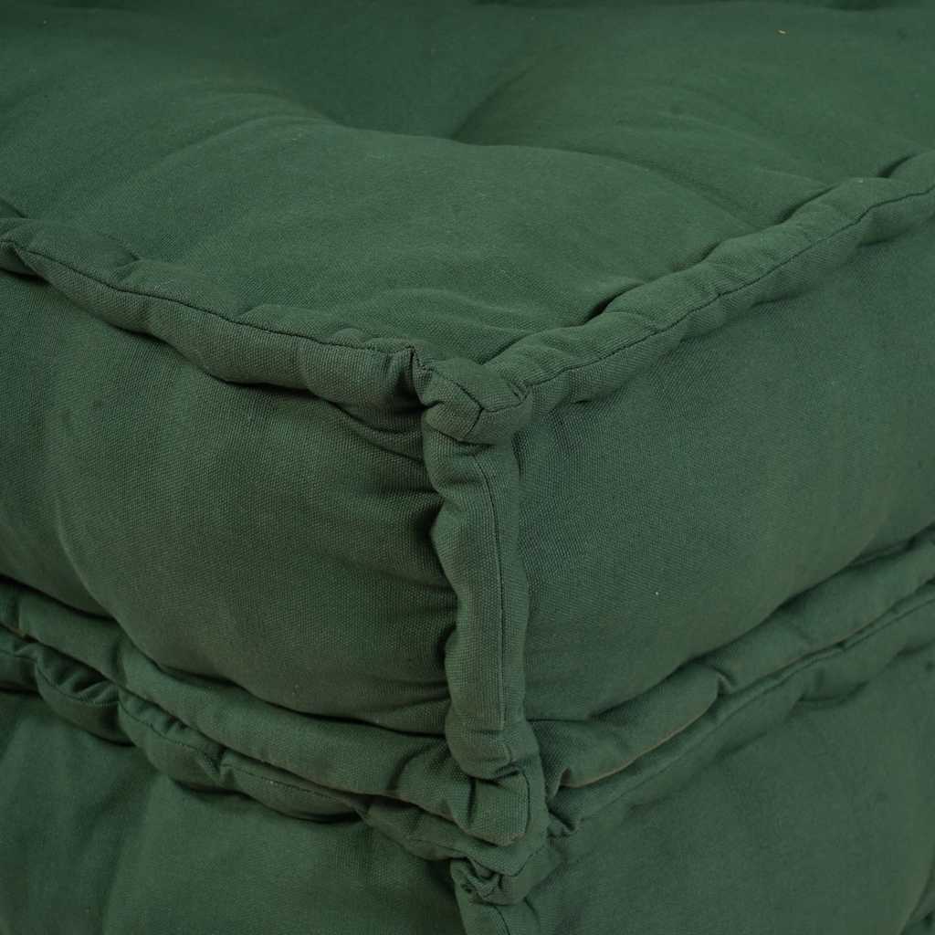 Pufe modular 70x70x36 cm tecido verde
