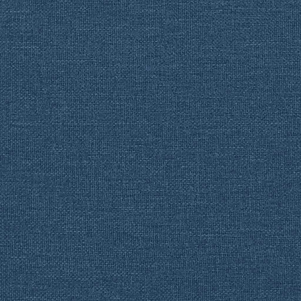 Sofá modular com pufes e almofadas azul