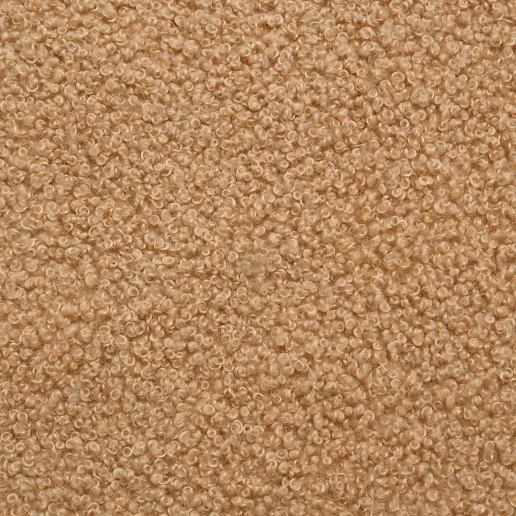 Sofá modular com pufes e almofadas bege
