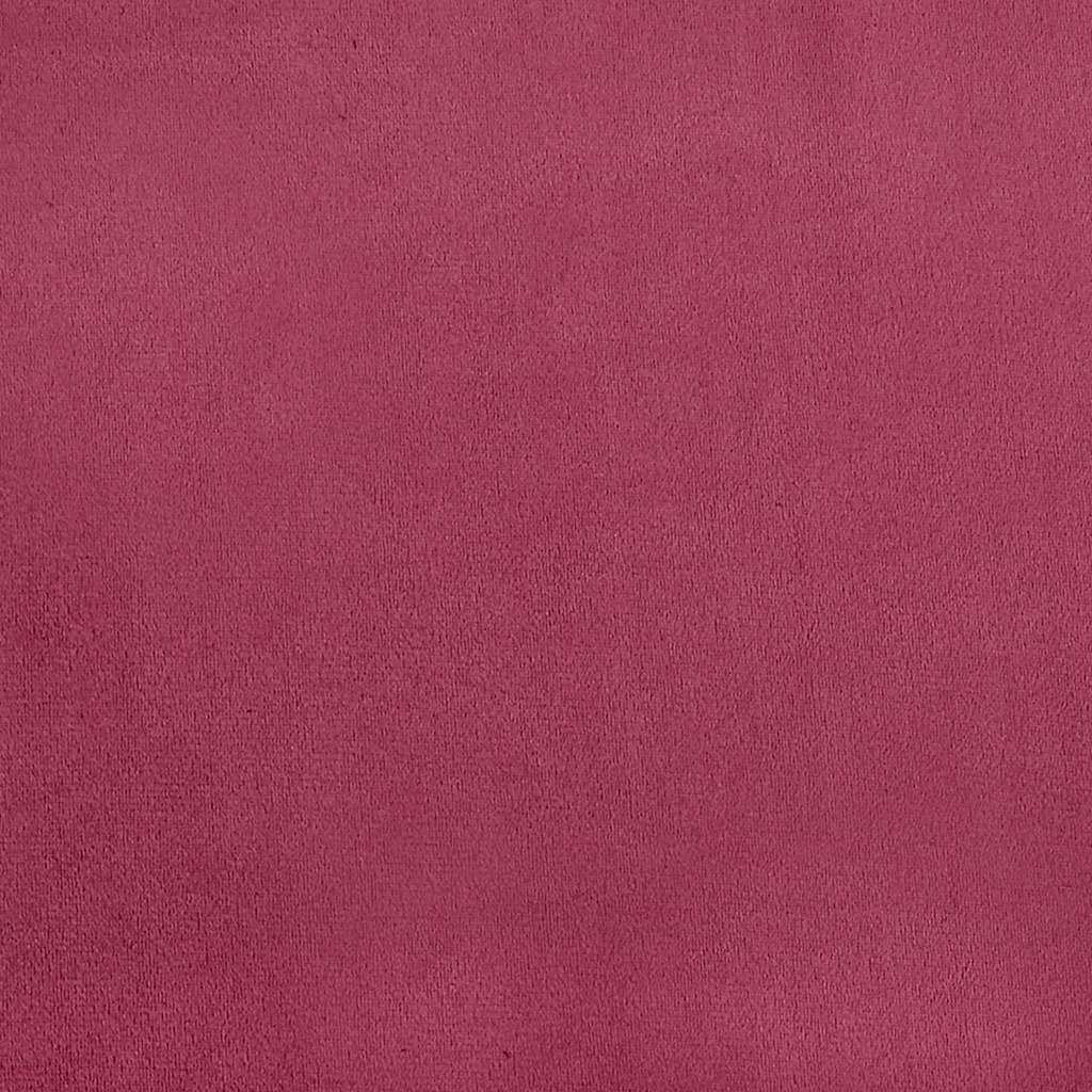 Sofá modular com pufes e almofadas veludo vermelho tinto