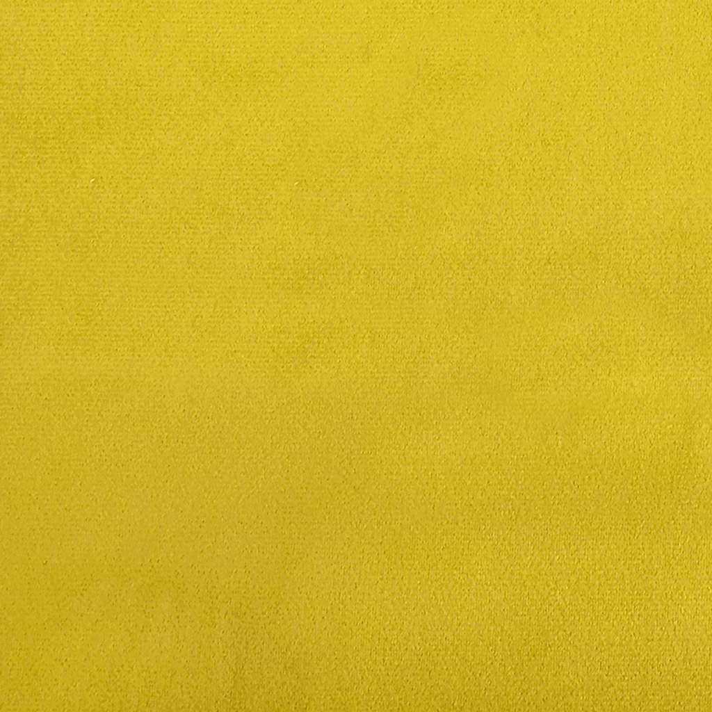 Sofá modular com pufes e almofadas veludo amarelo