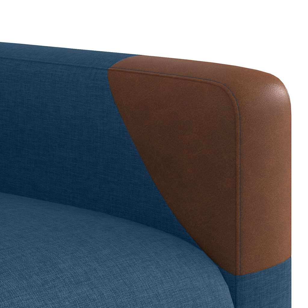 Poltrona reclinável elétrica tecido azul
