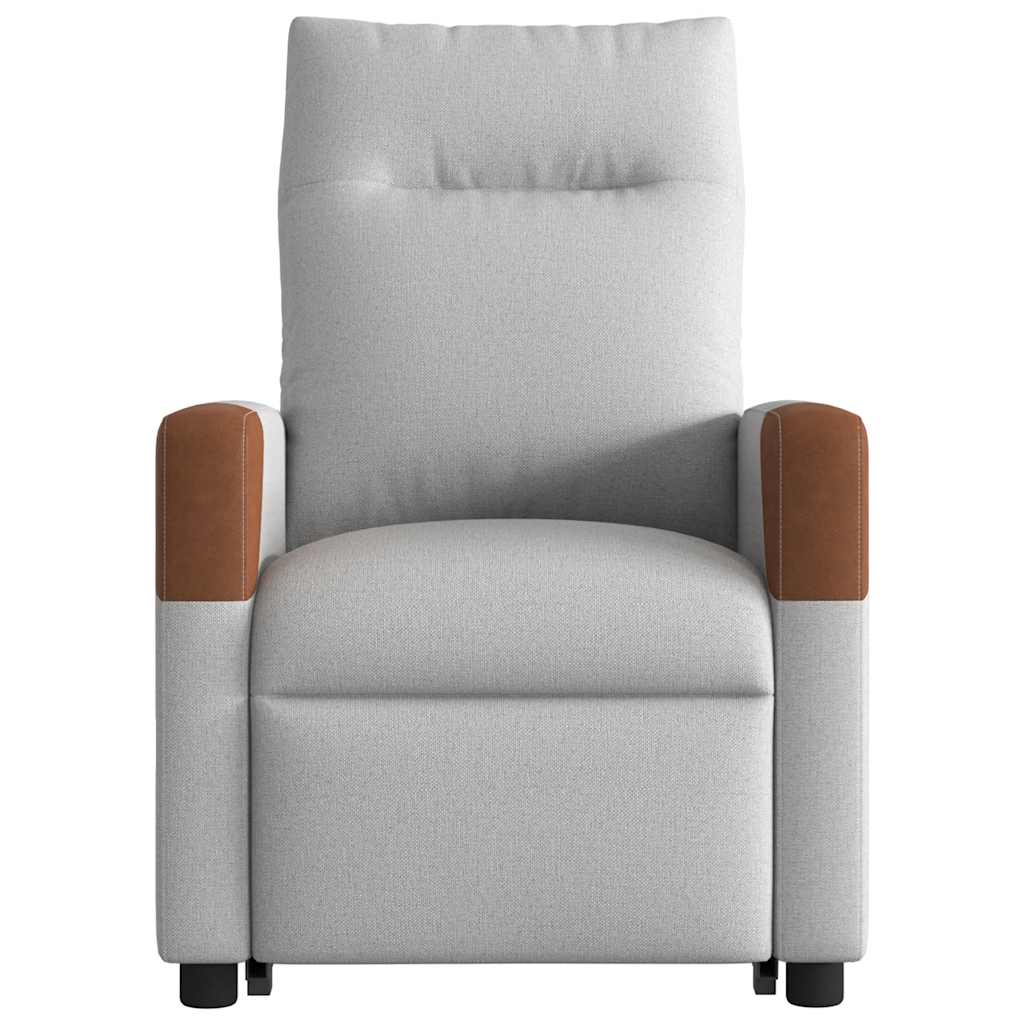 Poltrona elevatória de massagens tecido cinzento-nublado