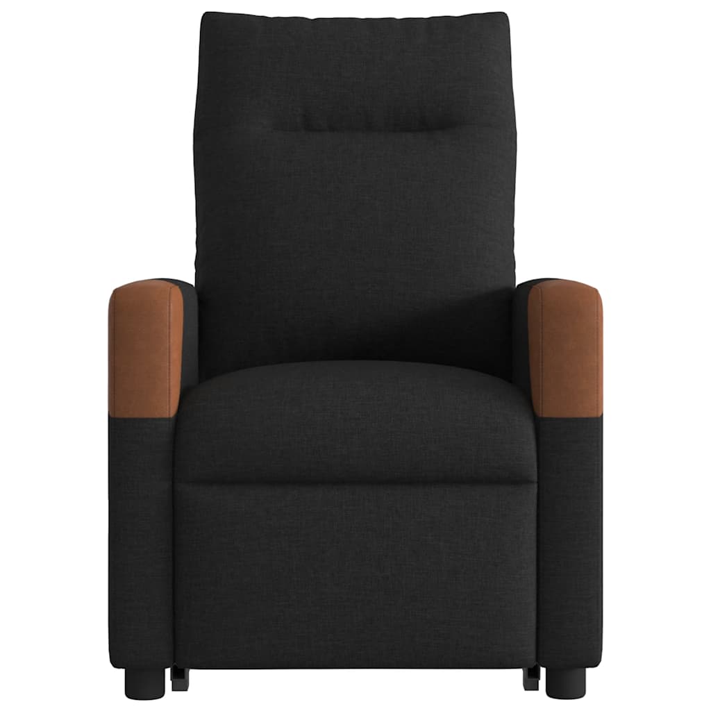Poltrona de massagens reclinável elevatória tecido preto