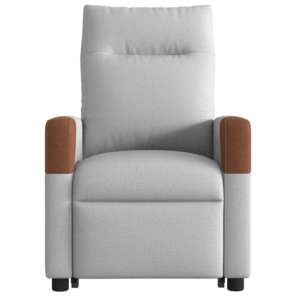 Poltrona elétrica elevatória massagens tecido cinzento-nublado