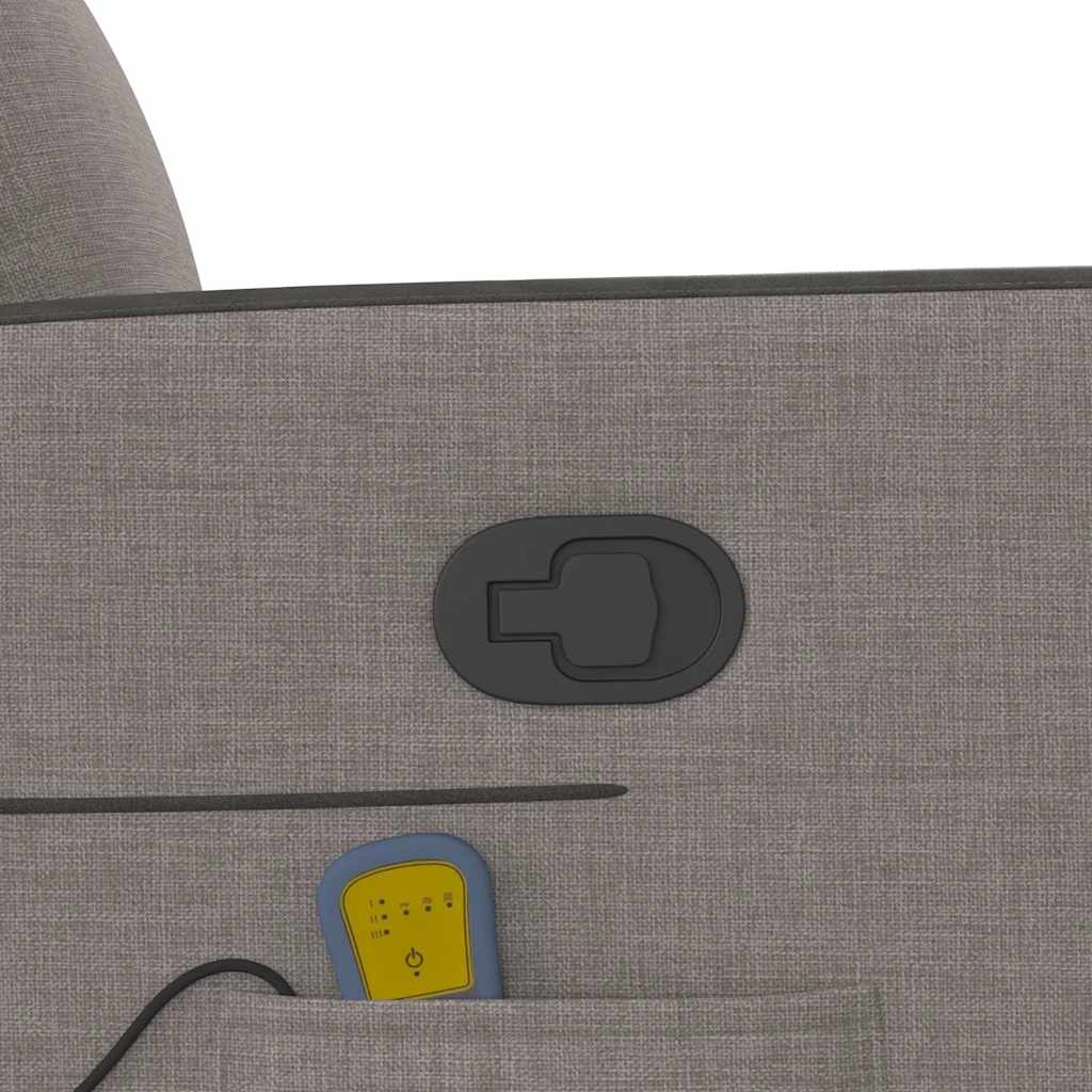 Poltrona elevatória de massagens tecido cinzento-acastanhado