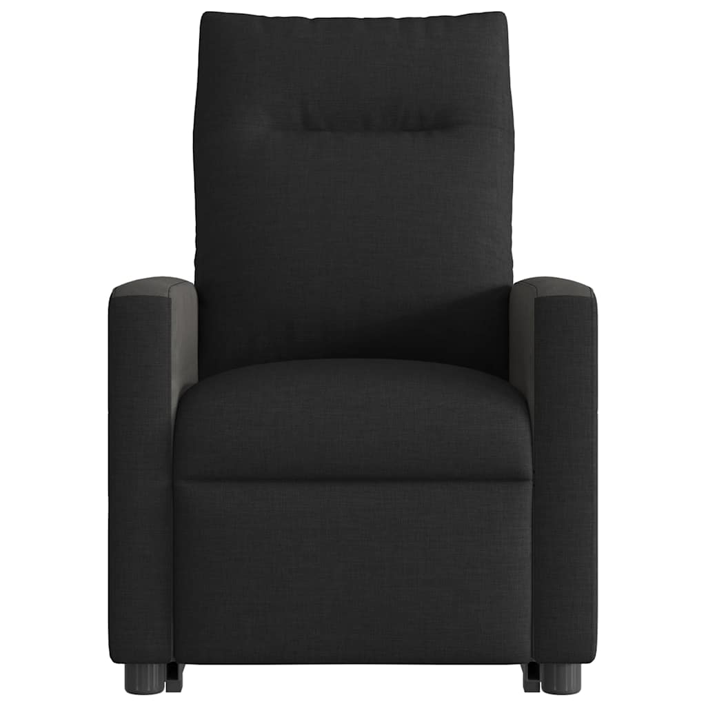 Poltrona elétrica elevatória massagens tecido preto